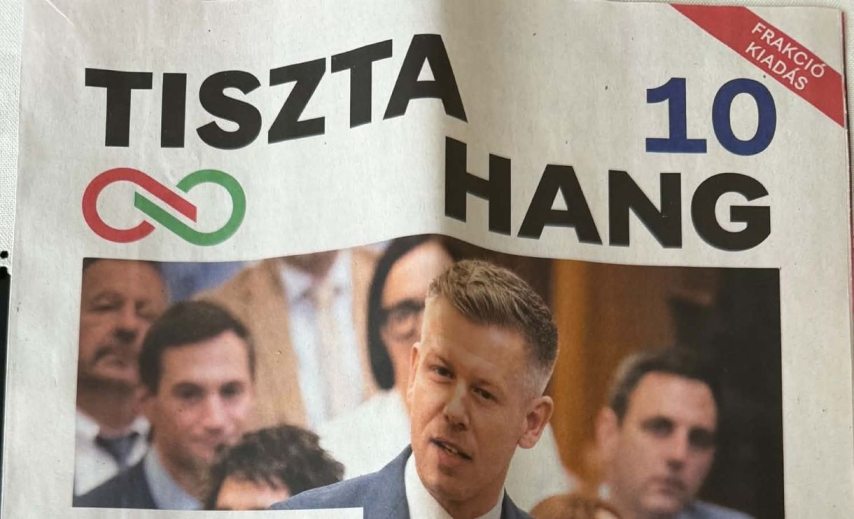 Magyar Péter, a Tiszta Hang frakció kiadásában