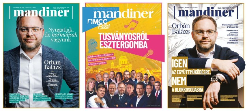 Mandiner-címlapok Orbán Balázzsal