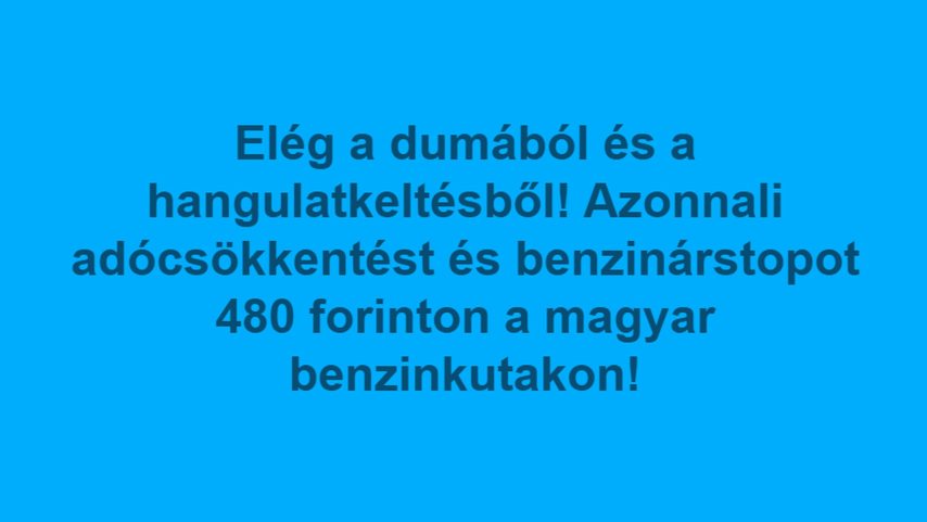 480 Ft-os benzinár Magyar Péter Facebookján