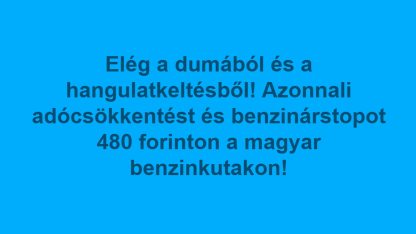 480 Ft-os benzinár Magyar Péter Facebookján