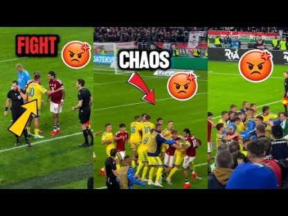 Chaos Between Szoboszlai Vs Ukraine players Fight🤣😡
