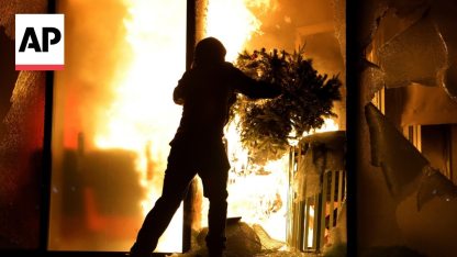 Protesters set fires in Albania as students join an anti-government movement