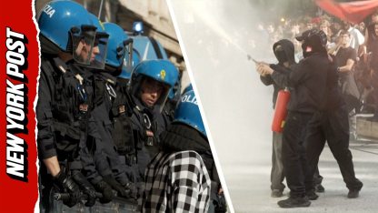 Italian Students Hurl Firecrackers at Police During Massive Rome Protest