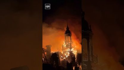 Historic Limoges City Hall Collapses in Fire