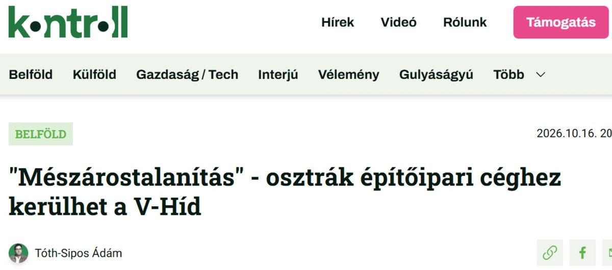 Az osztrák „mészárostalanítást” ünnepli a Kontroll
