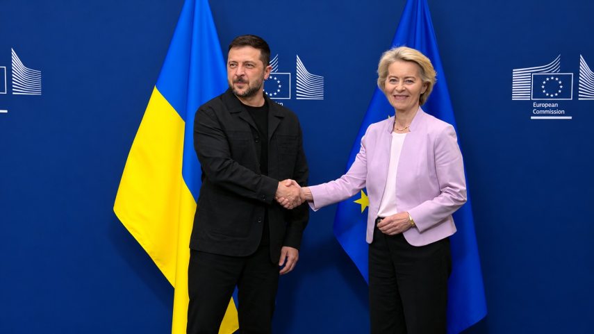 Volodomir Zelenszkij és Ursula von der Leyen találkozója